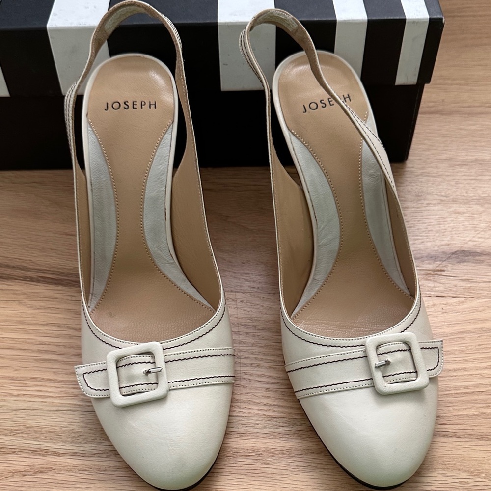 JOSEPH official sling back heels leather, unworn in excellent condition sz 37.5